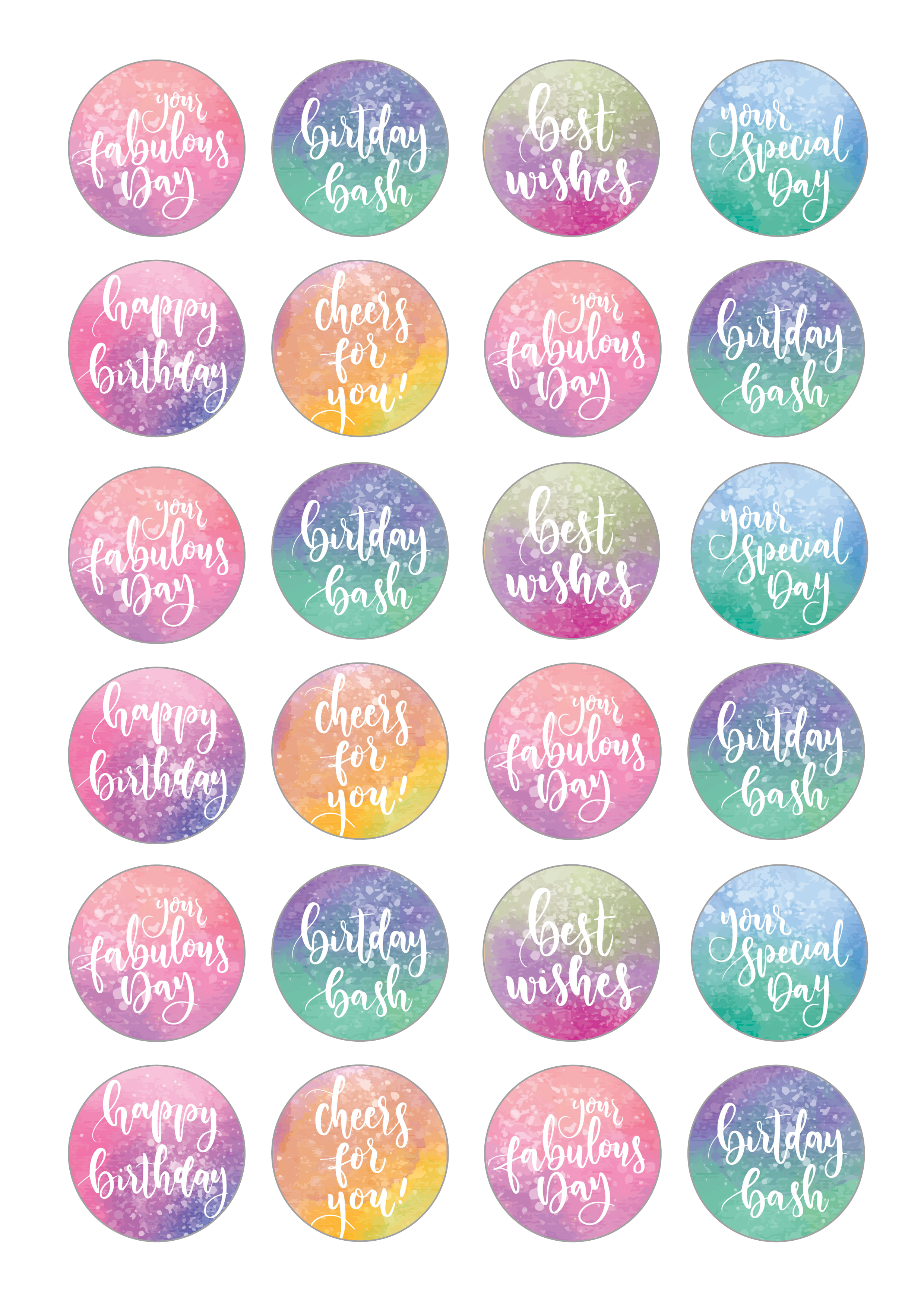 Muffinaufleger Geburtstag 