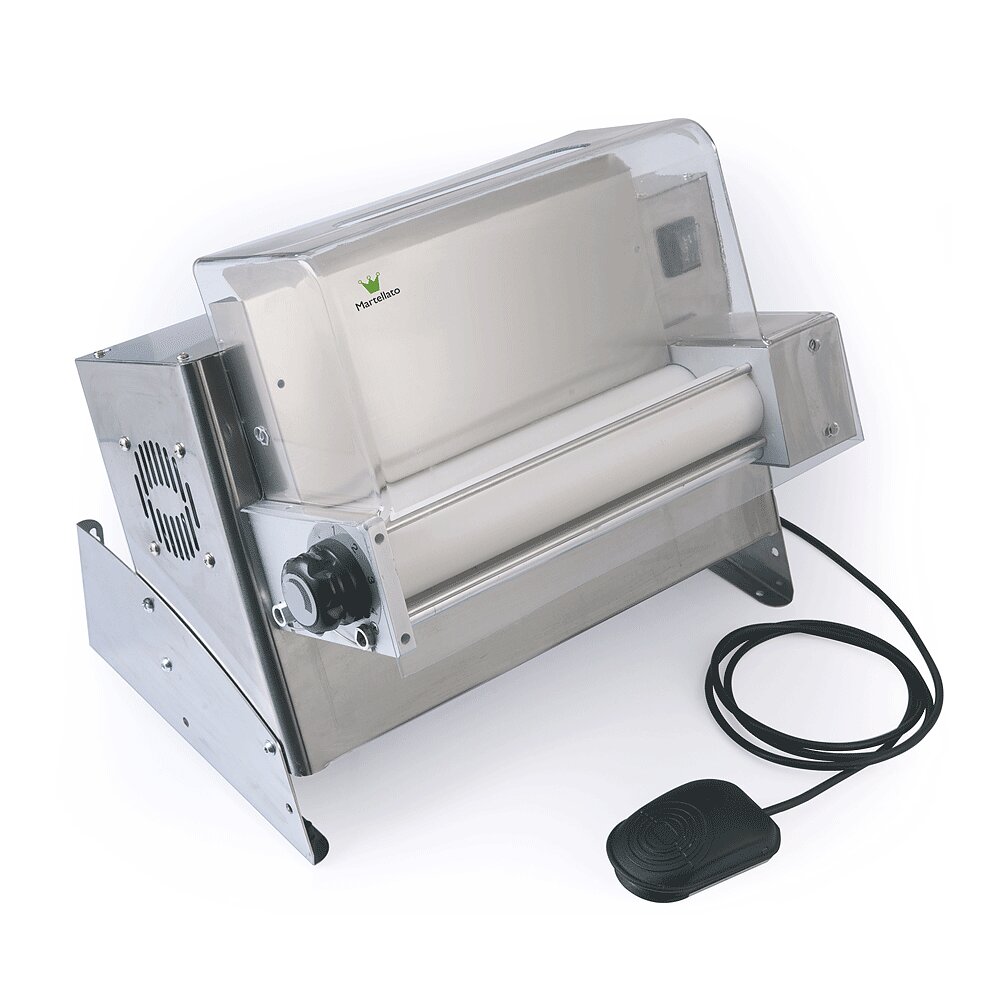Martellato Teigausrollmaschine 31cm – elektrischer Dilamer mit Fußpedal