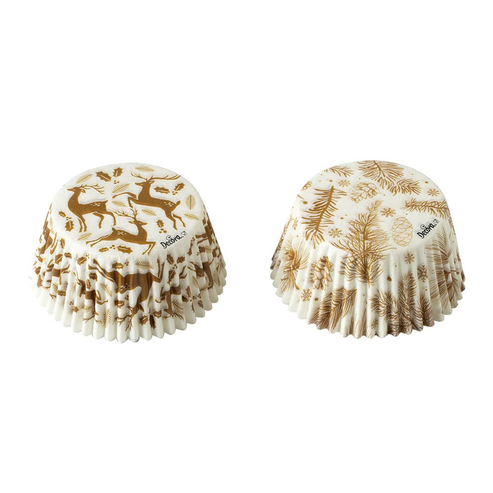 Muffinförmchen Gold Elegant Christmas