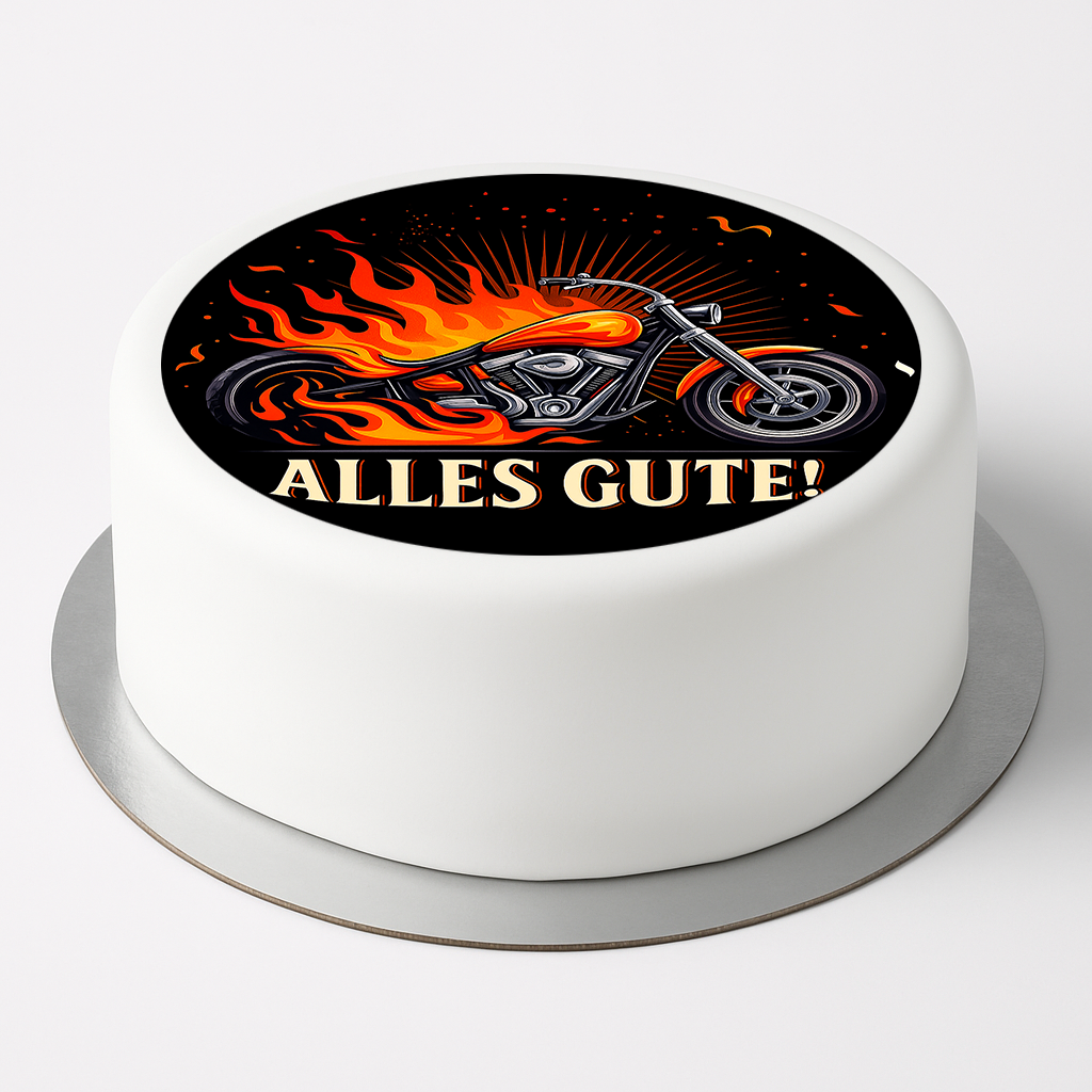 Tortenaufleger Motorrad