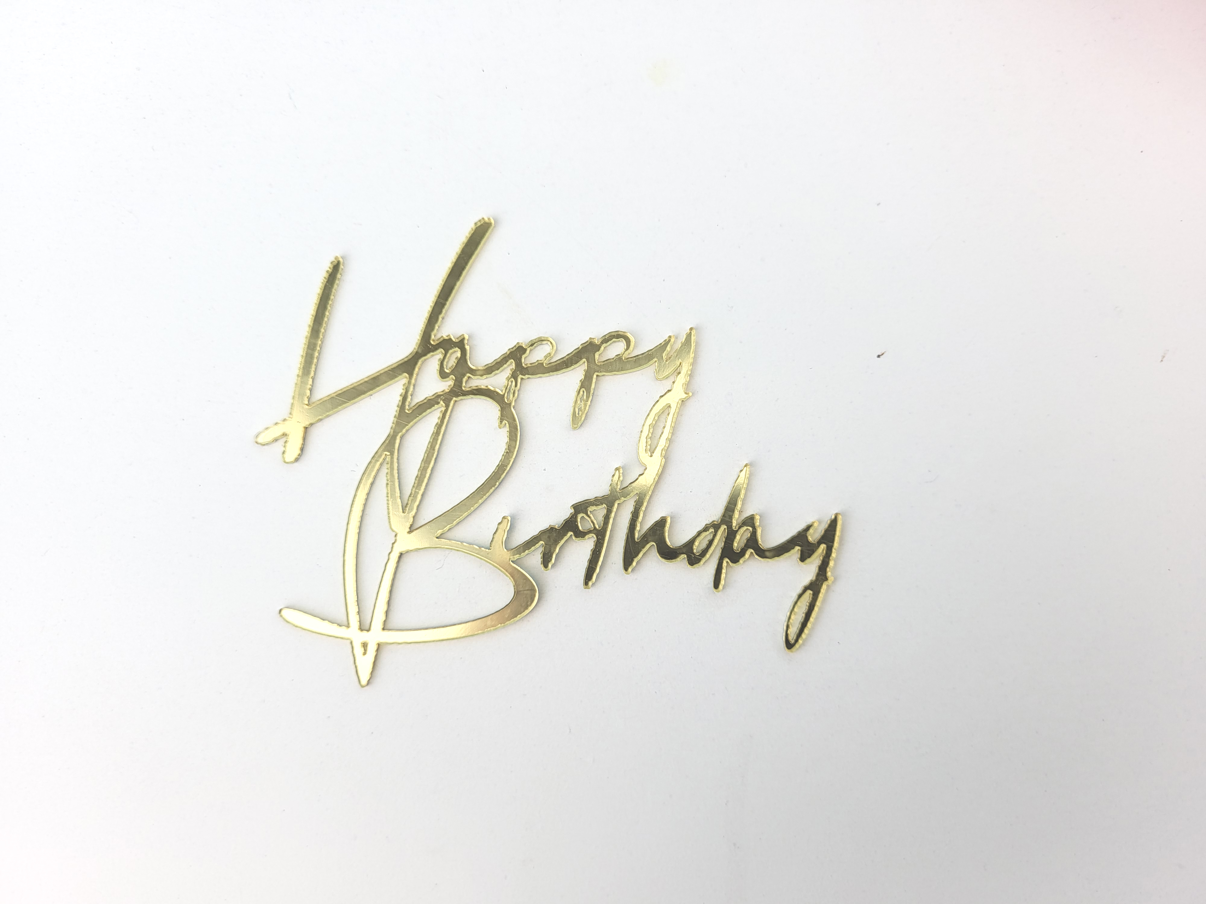 Cake Topper Happy Birtdhay gold