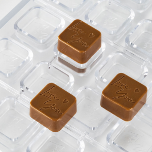 Martellato Love You Pralinenform aus Polycarbonat für Schokolade 24 Mulden