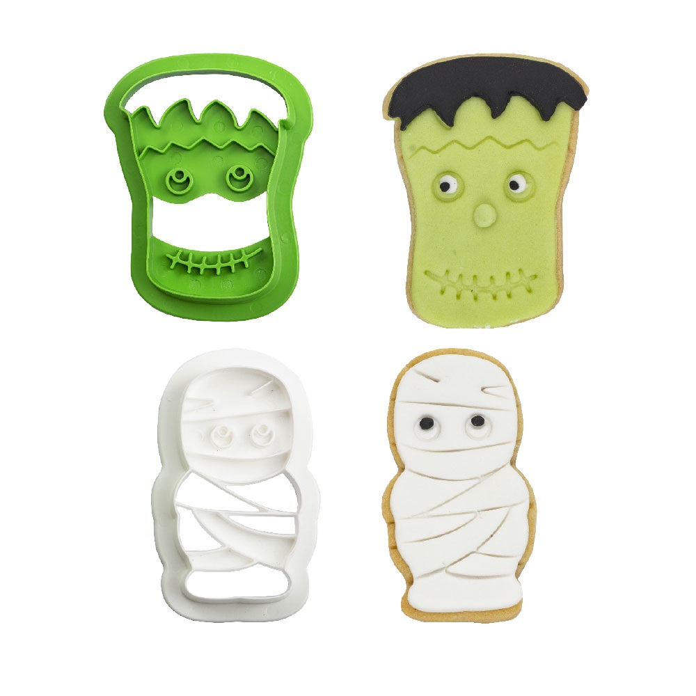 Ausstecher-Set Halloween Mumie und Frankenstein 2er Set