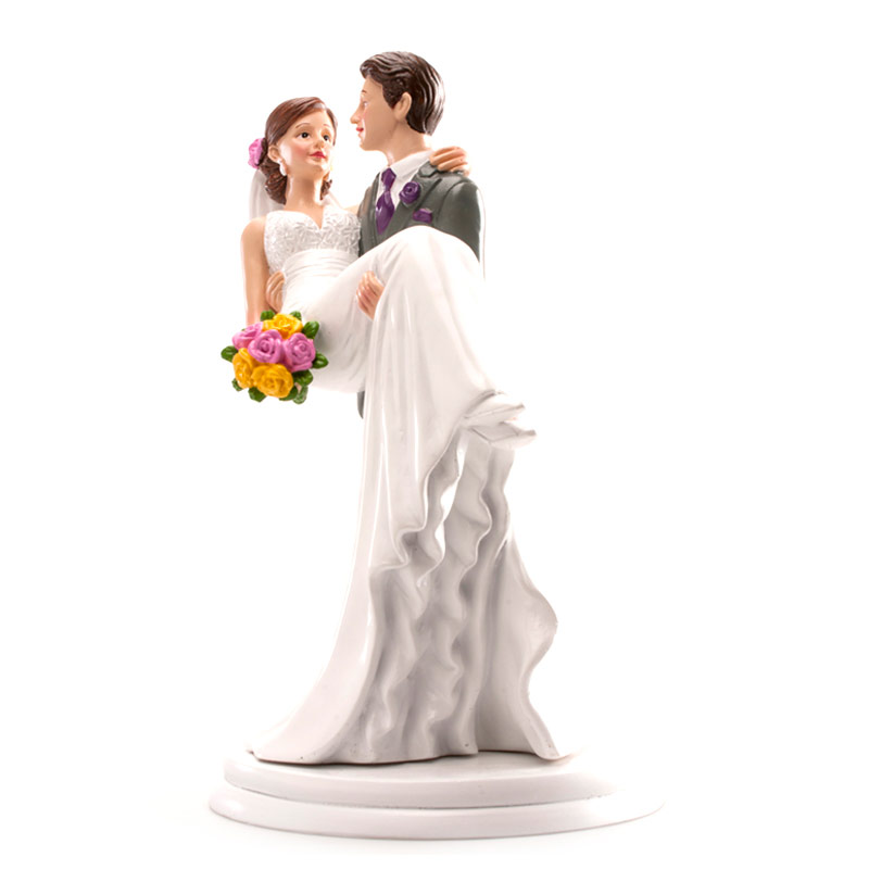 Cake Topper Brautpaar getragen – Klassische Hochzeitstorten-Figur