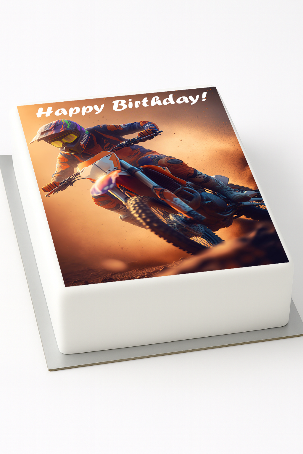 Tortenaufleger „Motocross“ –  für Motorrad- & Motorsport-Torten