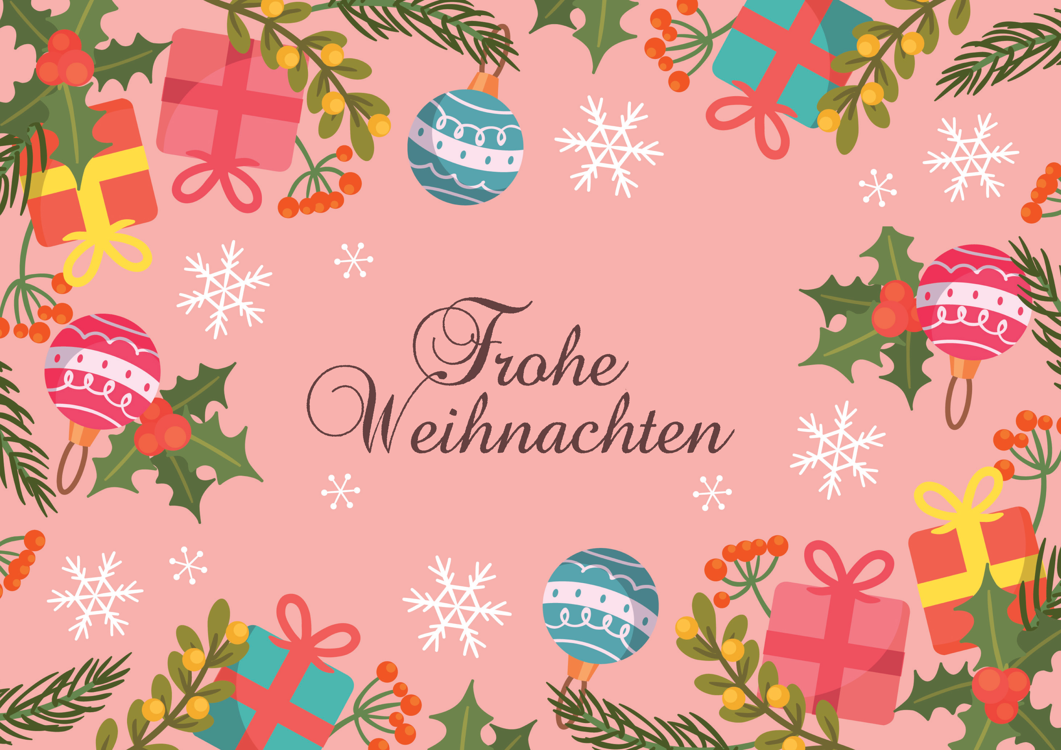 Rouladendekor "Frohe Weihnachten"