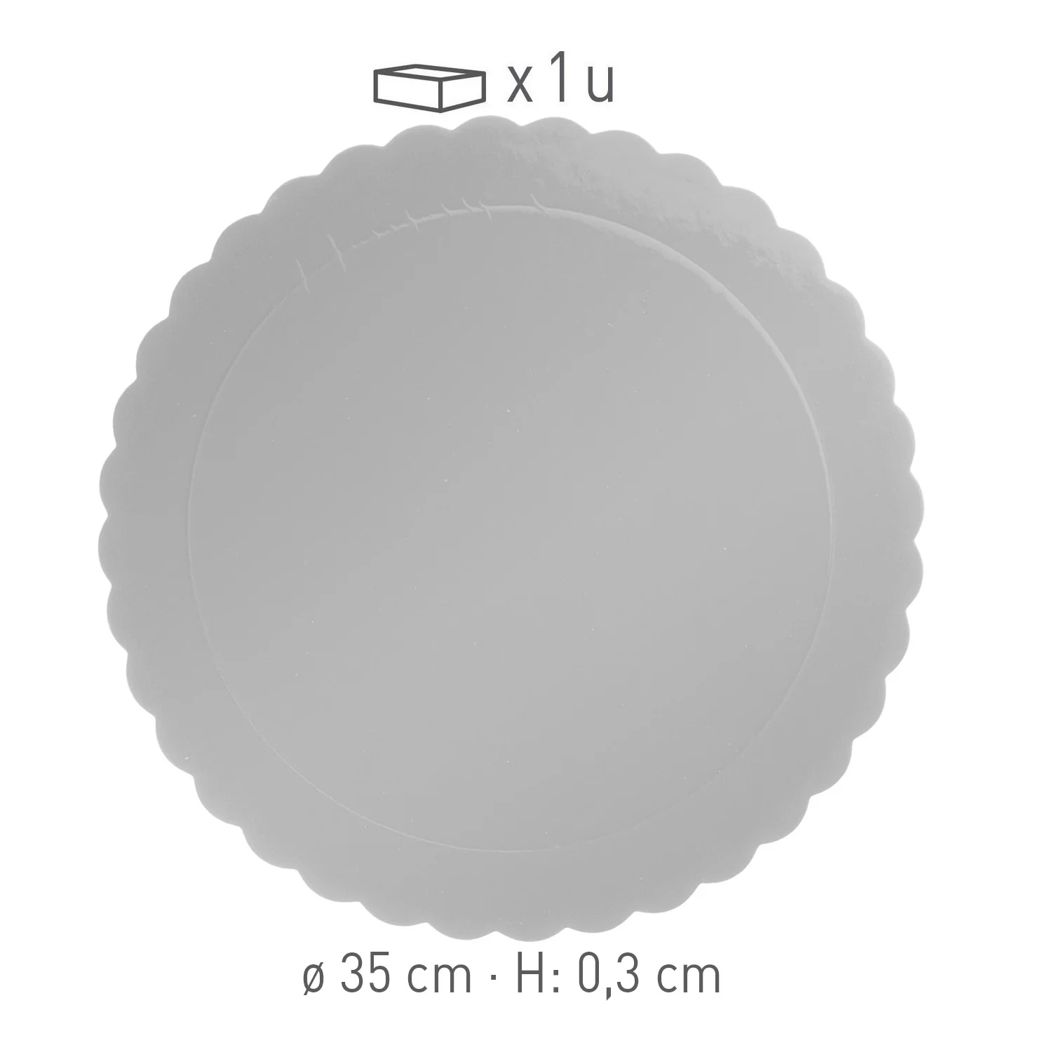 Tortenplatte Silber (35cm)
