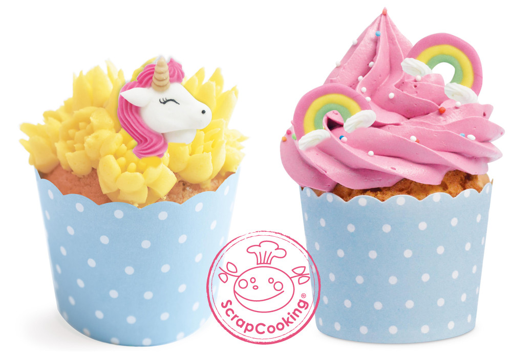 Zuckerdekor Einhörner und Regenbogen