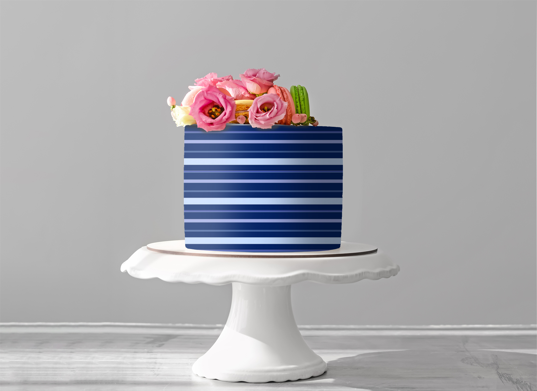 Deko Fondant | Blaue Streifen