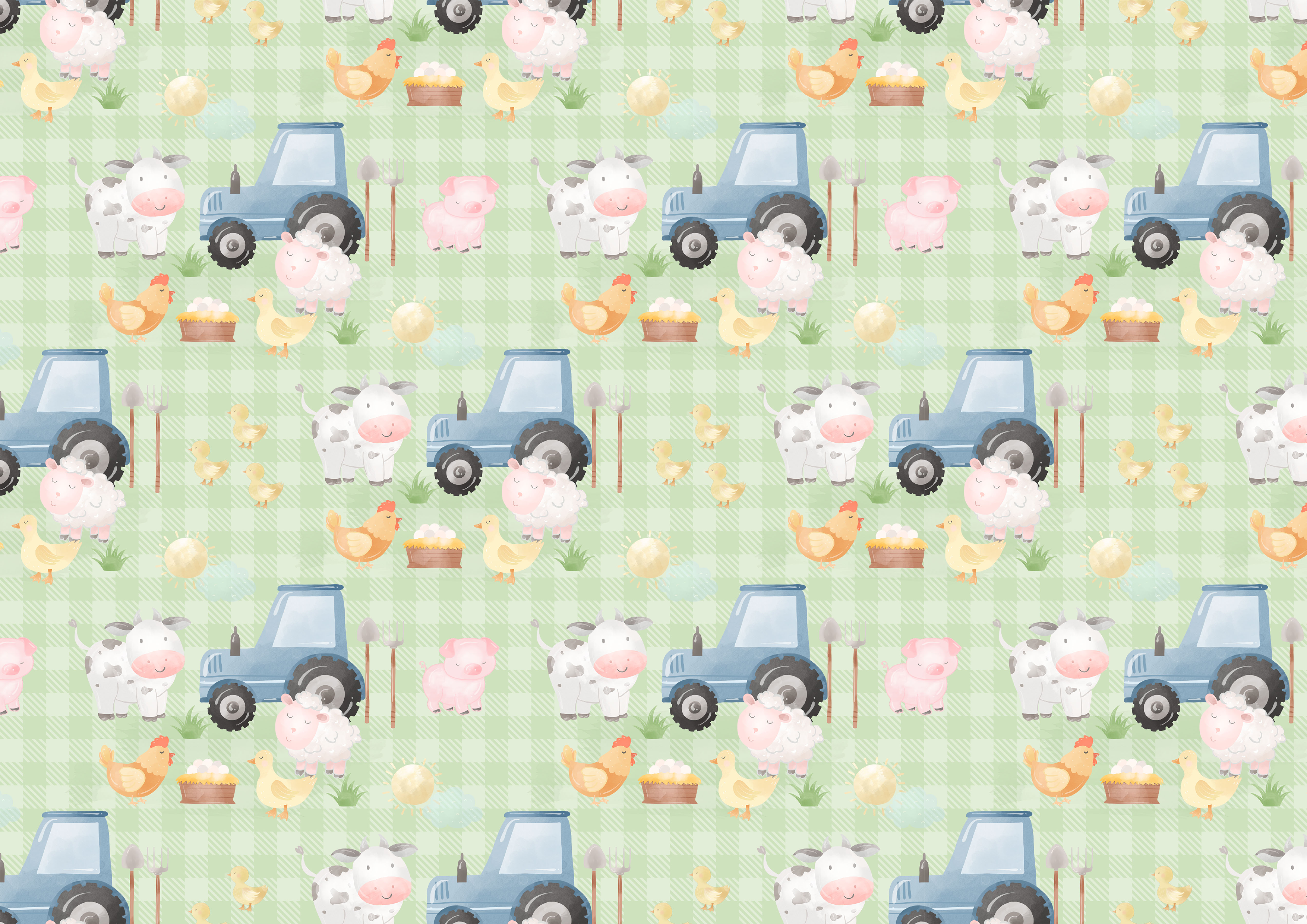 Deko Fondant Bauernhof Traktor