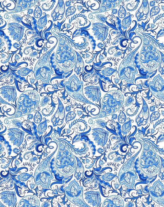 Schokoladen Transferfolie Abziehfolie Ornamente Blau