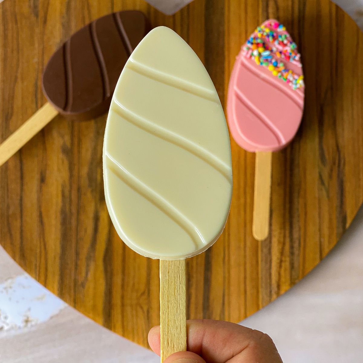 BWB Schokoladenform 3-teilig – Ei „Eis am Stiel“ (2er) 