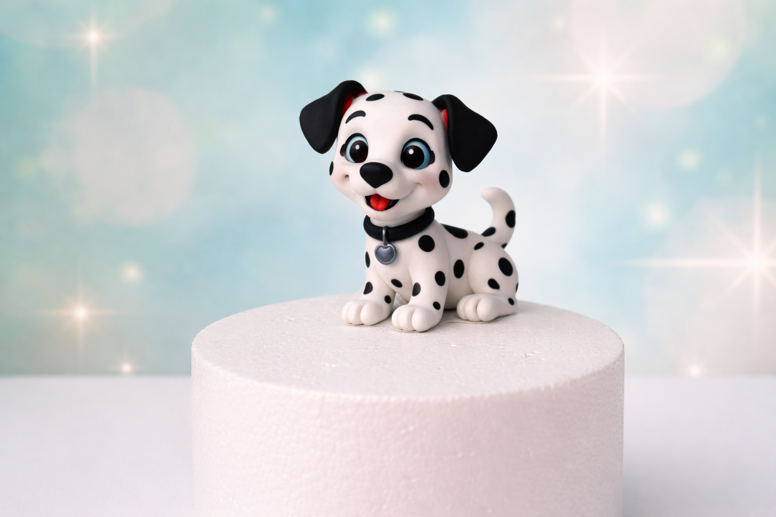 Caketopper Dalmatiner Hund 2D zum Reinstecken – 8 cm Tortendeko für Geburtstag & Kindergeburtstag
