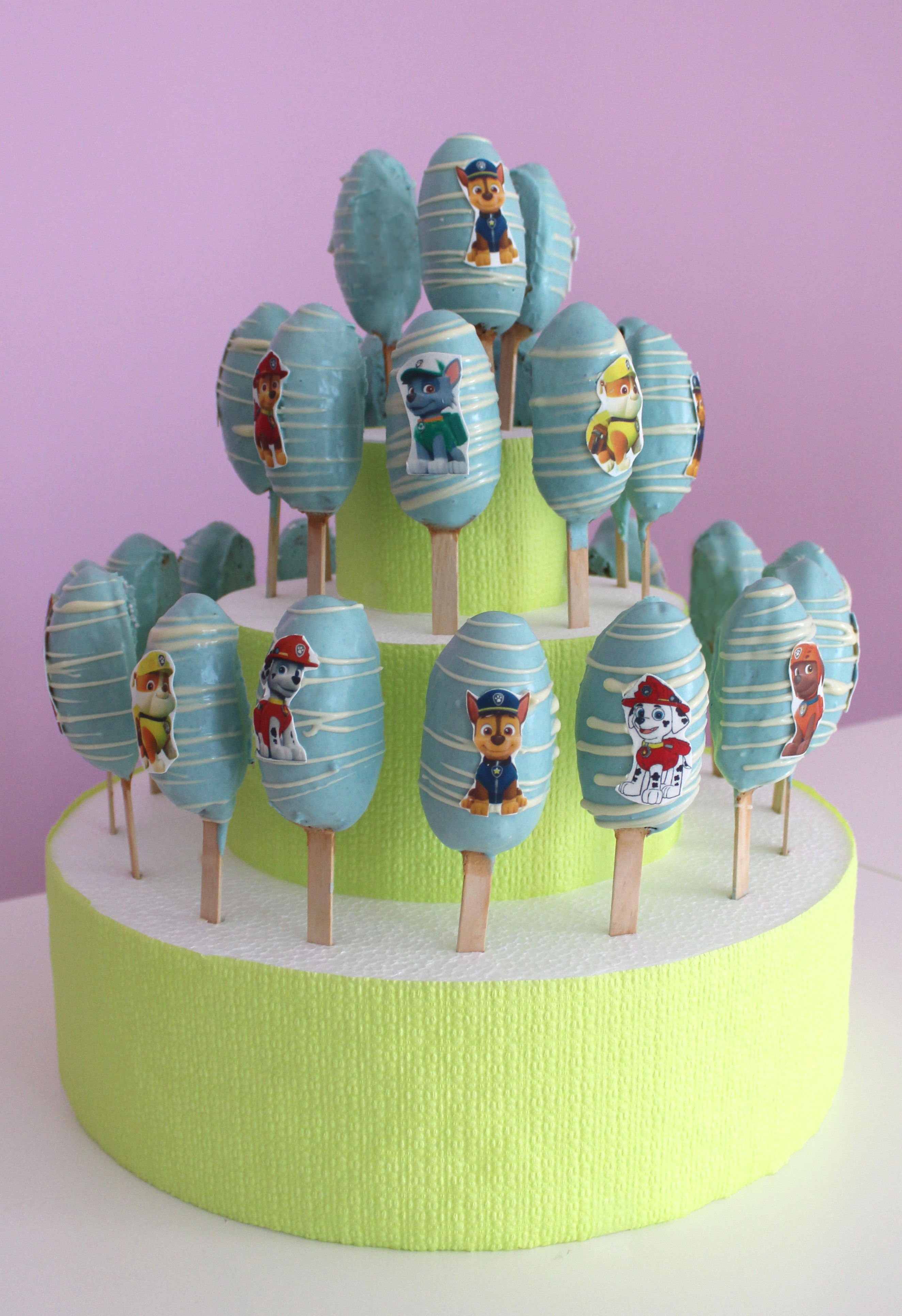Paw-Petrol-Lolli-Torte Kuchen am Stiel - Lolli Backblech