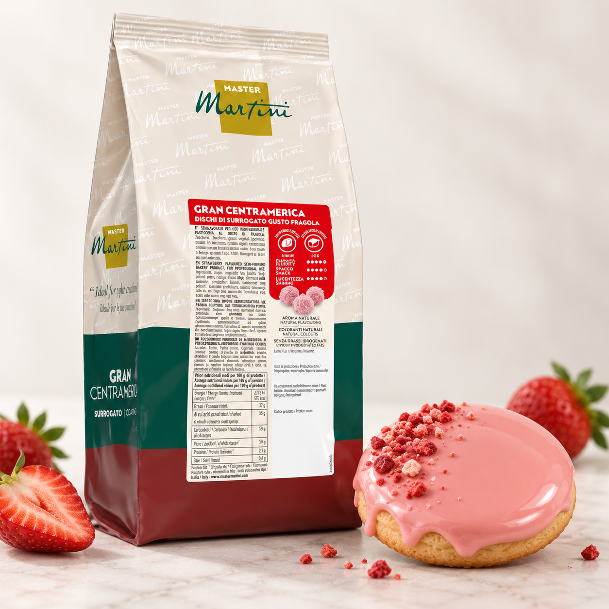 Erdbeer Fettglasur rosa 1 kg