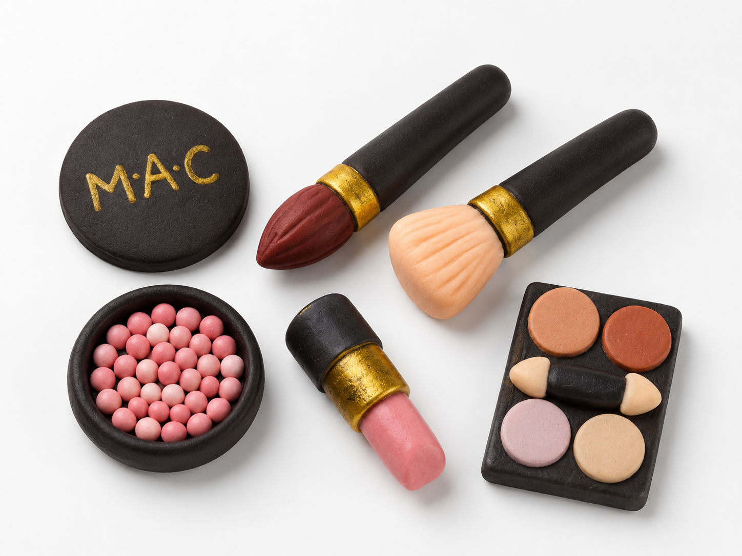 Essbare Make-up Tortendeko – Beauty Set aus Zuckermasse
