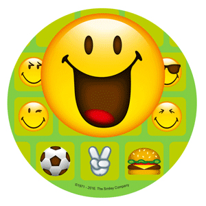 Tortenbild Smiley grün Oblate Ø 21 cm