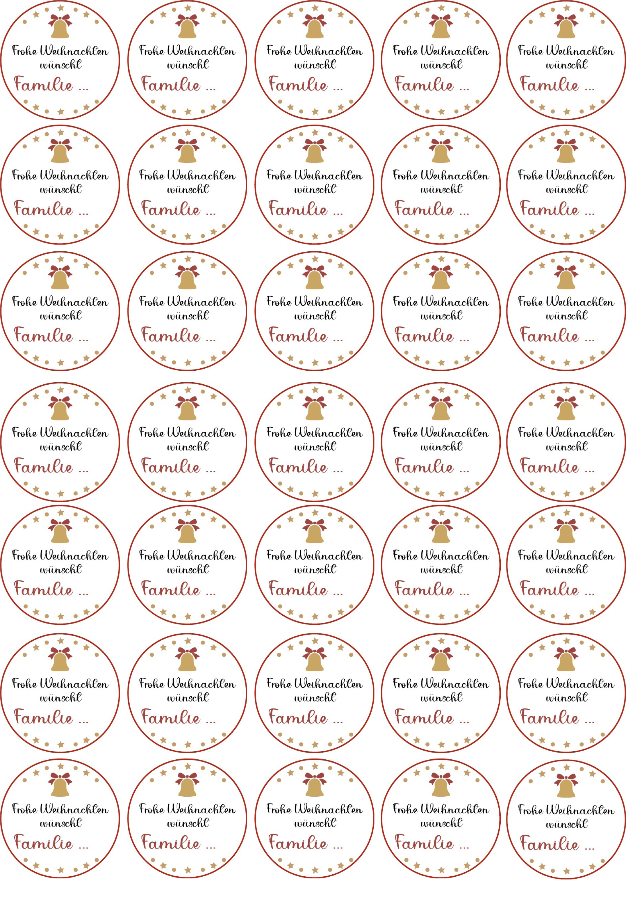 Keksaufleger Frohe Weihnachten personalisiert Keksaufleger Frohe Weihnachten personalisiert