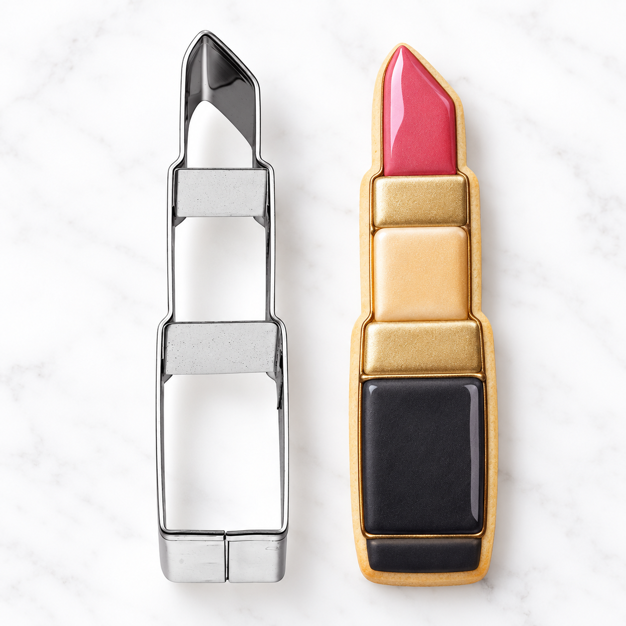 Ausstecher Lippenstift 6,5 cm – Keksausstecher mit Innenprägung