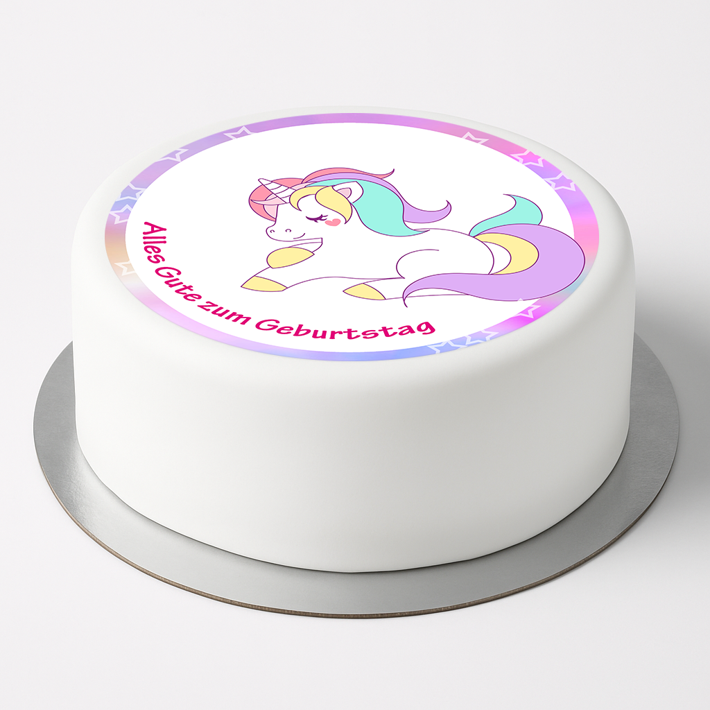 Tortenaufleger Einhorn