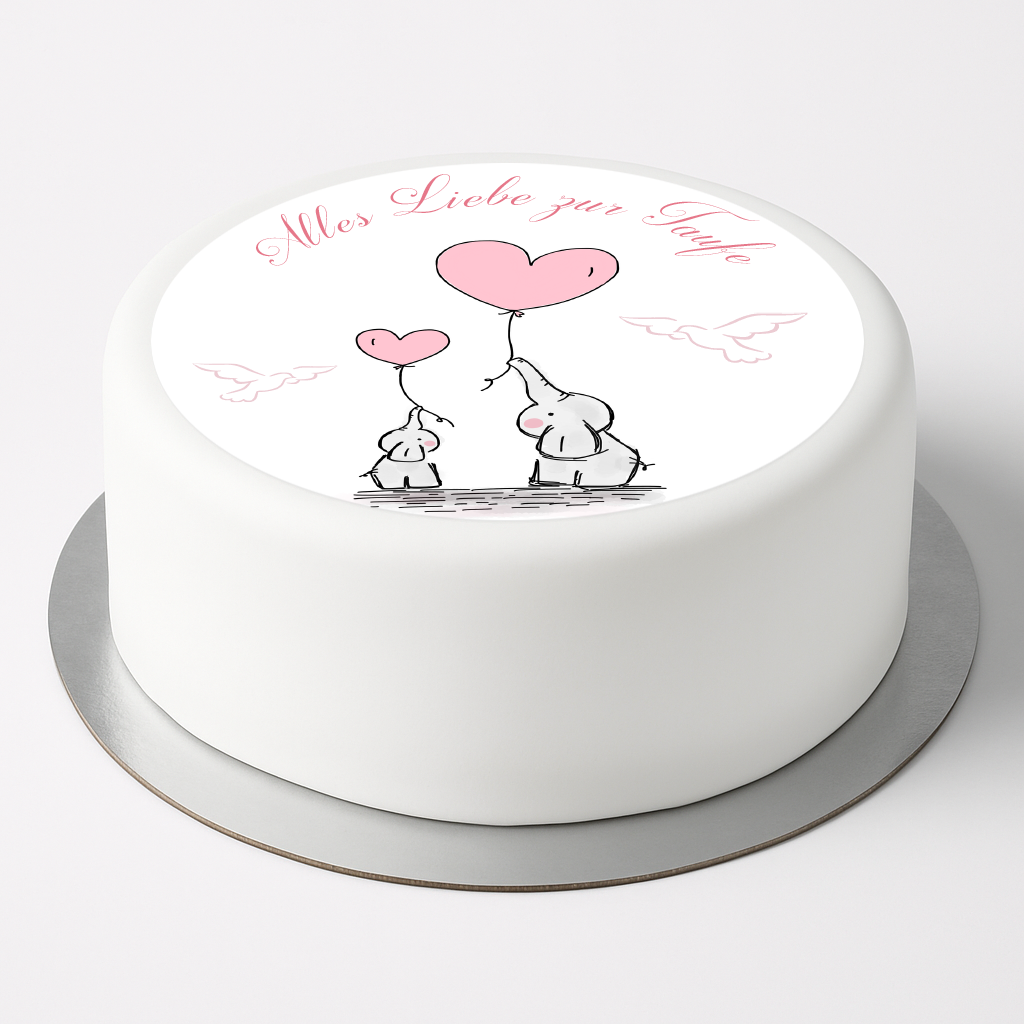 Tortenaufleger "Alles Liebe zur Taufe"
