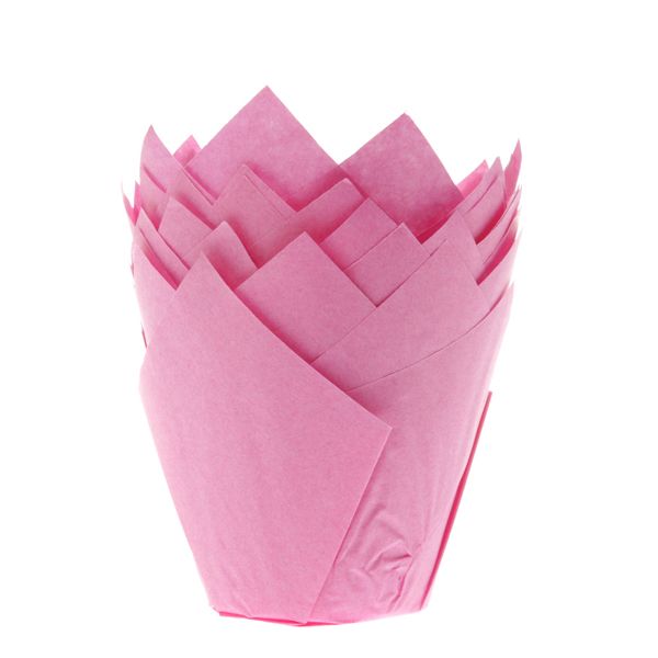 Muffinförmchen Tulpe pink/fuchsia