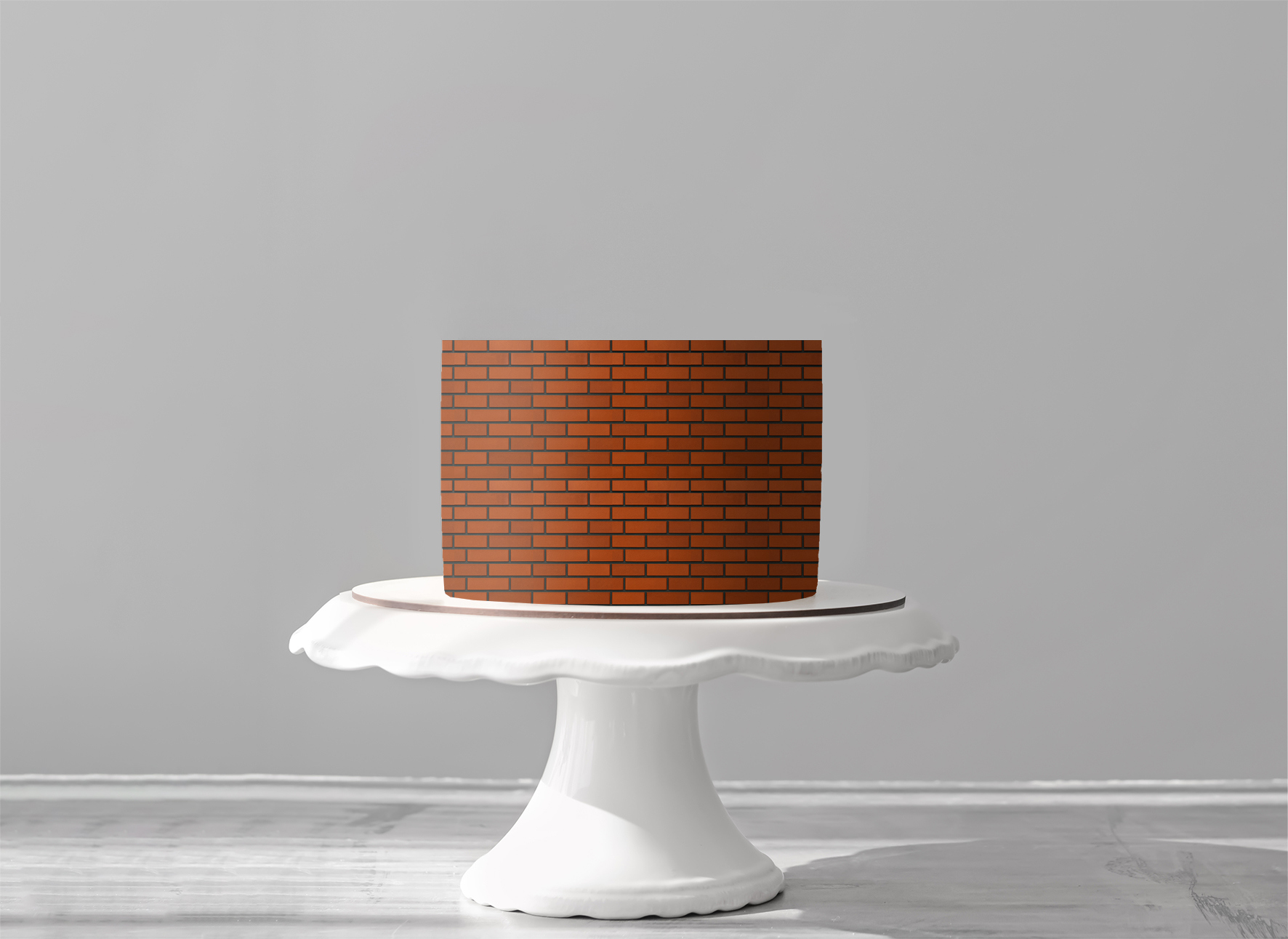 Aufleger Dekofondant Ziegelmauer-Design