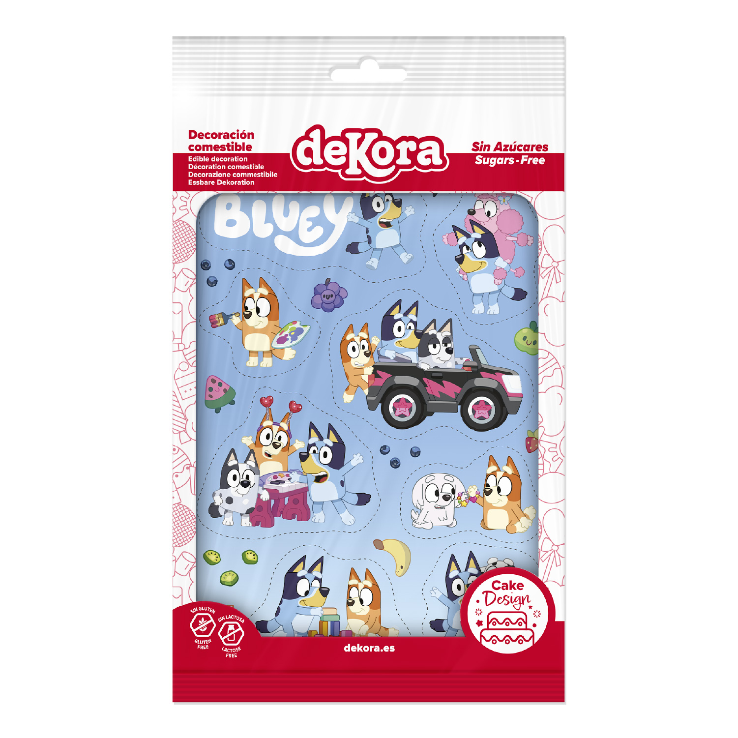 Bluey & Bingo essbare Tortendeko A5 – 8 Motive zum Ausschneiden