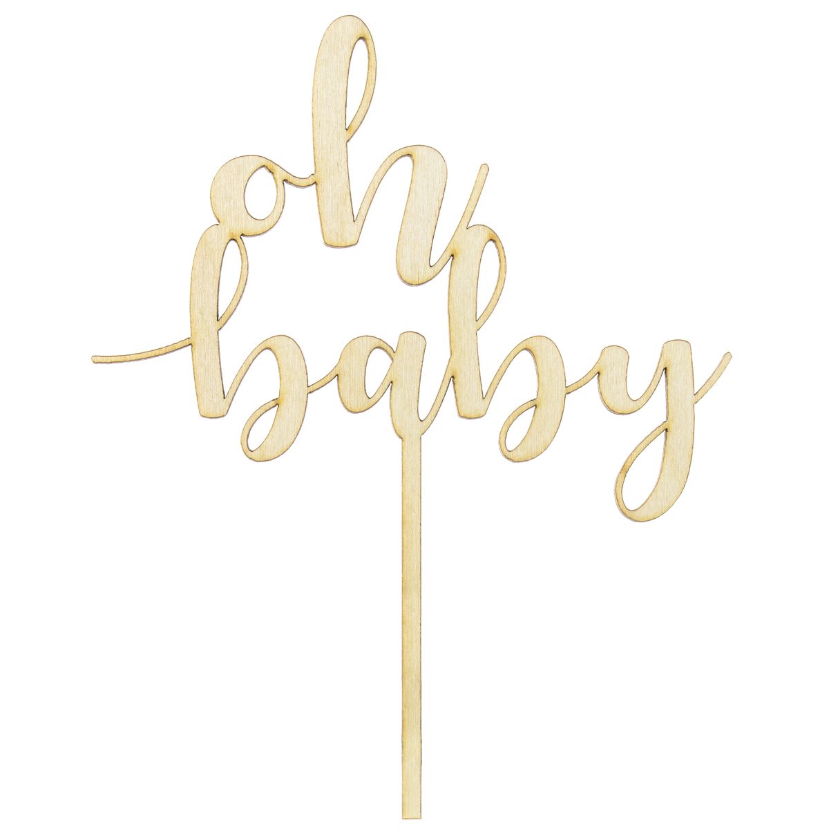Cake Topper Oh Baby Holz