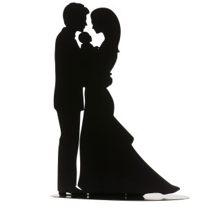 Cake Topper Brautpaar mit Kind aus Metal Cake Topper Brautpaar mit Kind aus Metal