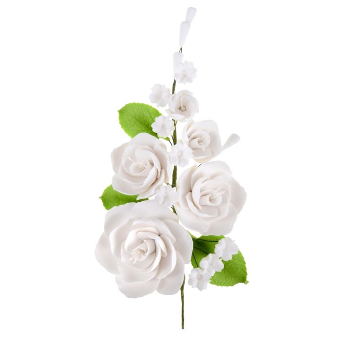  Feinzucker Bouquet weiße Rosen