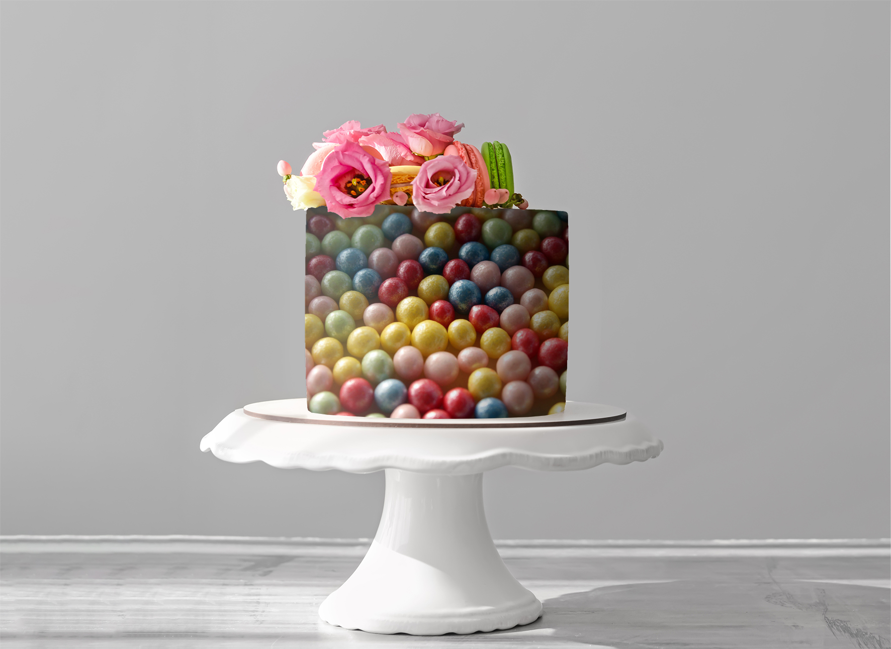 Deko Fondant Perlen bunt