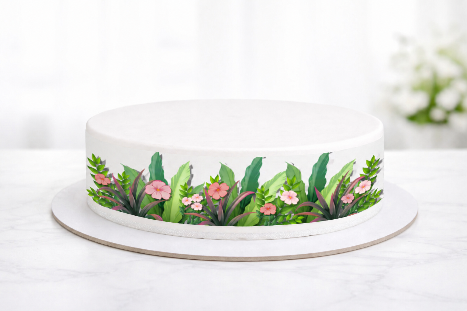 Tortenband Blumen