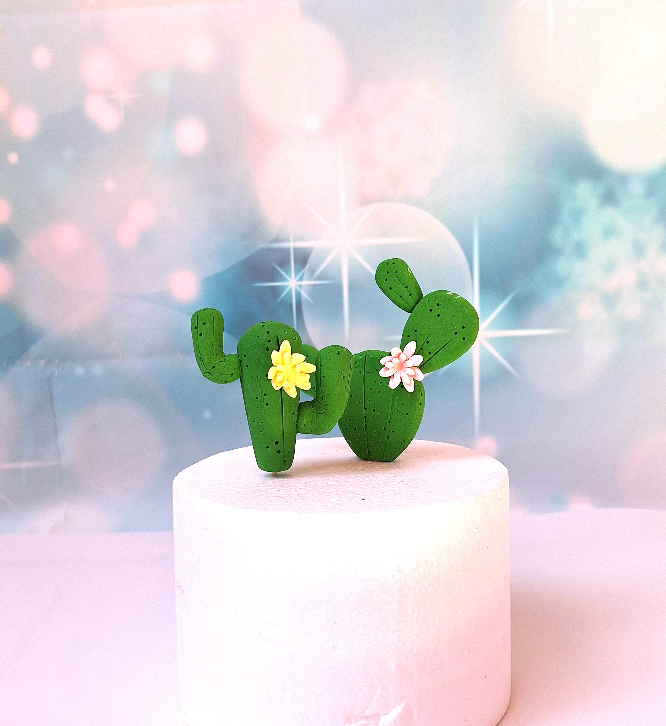 Zuckerfigur 2er Set Kaktus mit Blüte Zuckerfigur 2er Set Kaktus mit Blüte