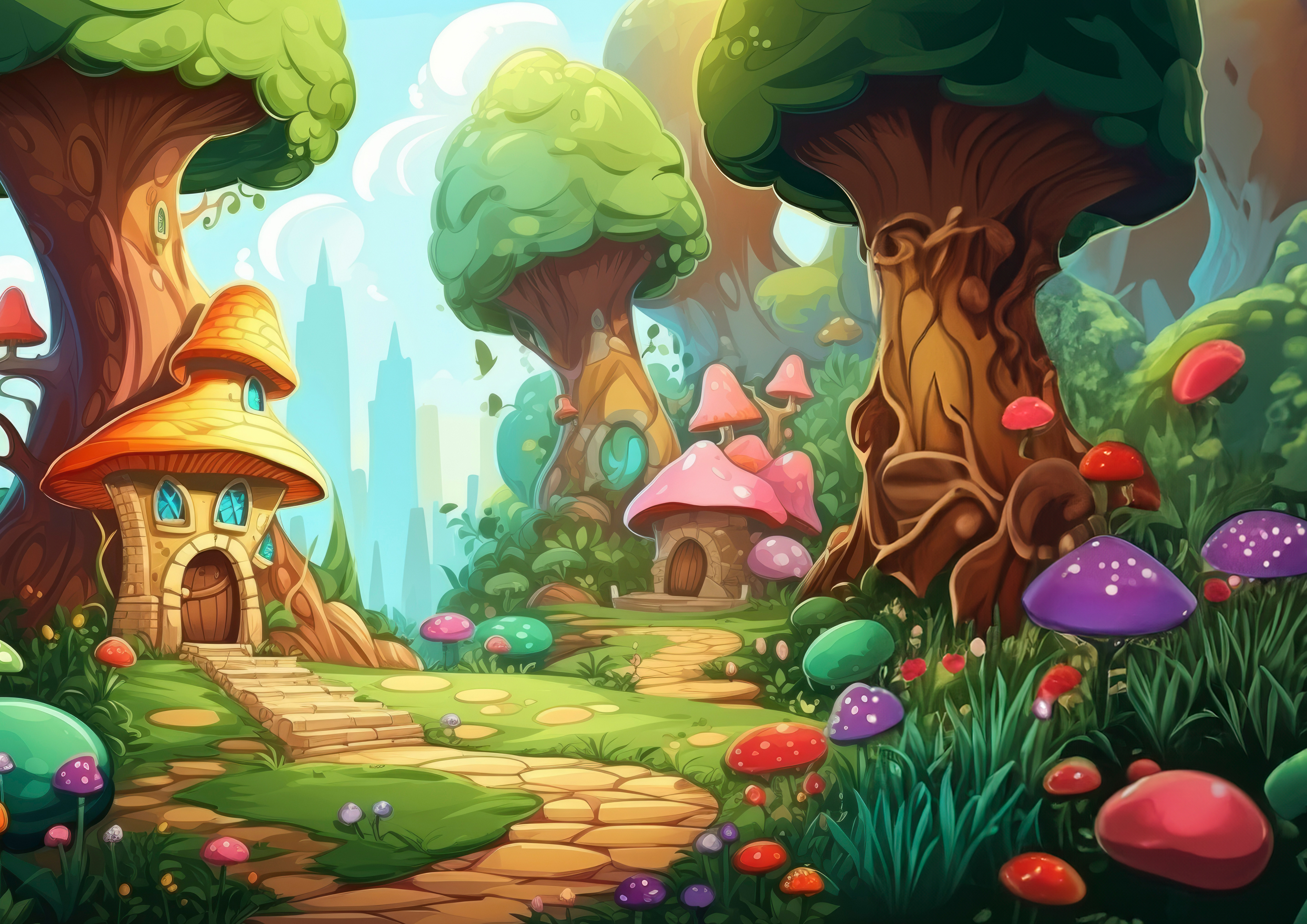 Deko Fondant  Zauberwald