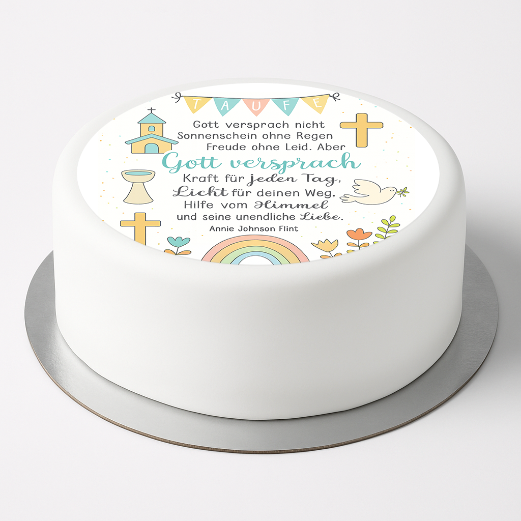 Tortenaufleger Taufe   