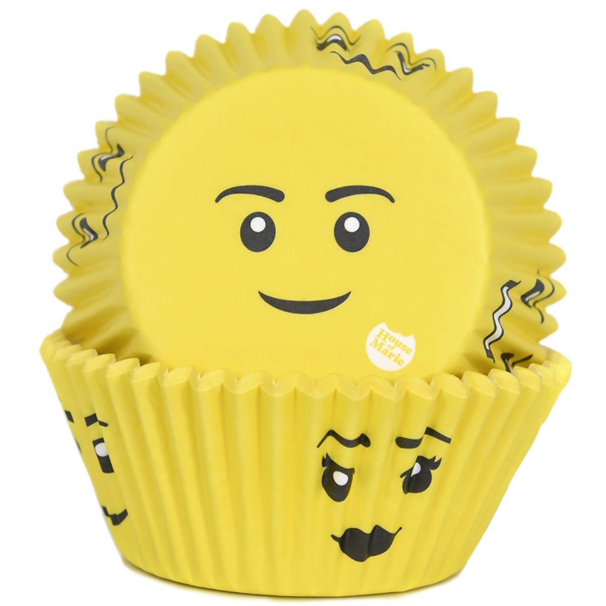 Muffinförmchen Smile gelb