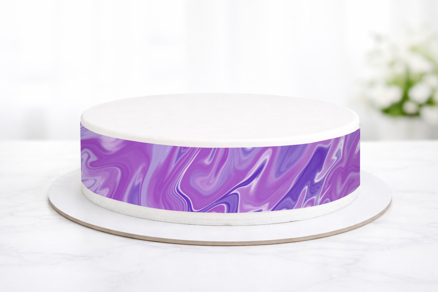 Tortenband Lila Muster