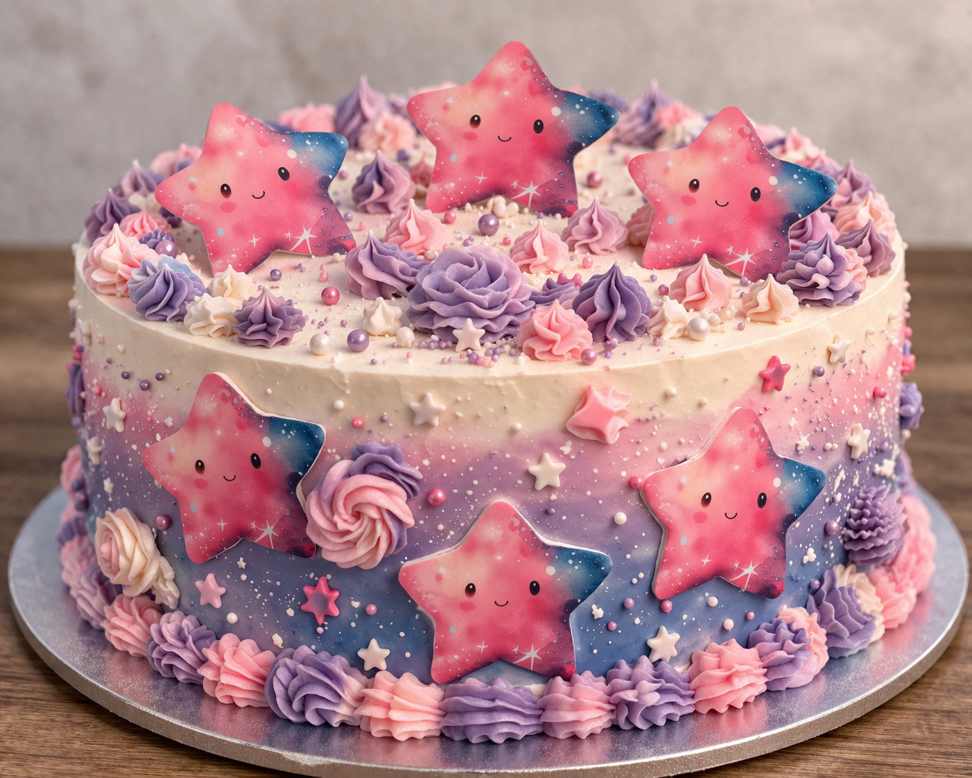 ⭐ Fondantaufleger Sterne 5-tlg. Set – Essbare Tortendeko für magische Torten