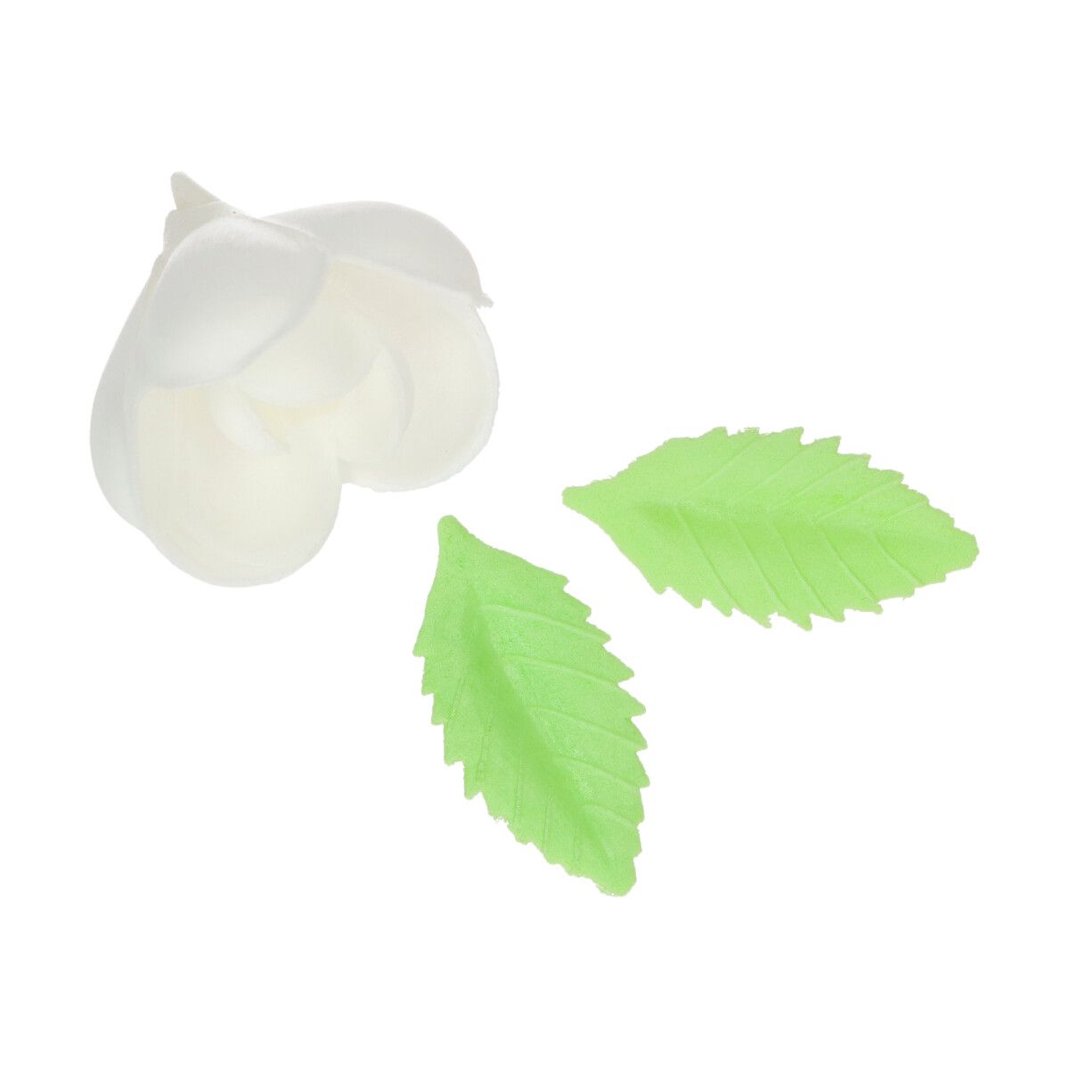 Essbare Papierblumen Tulpe mit Blättern – 12 Stück