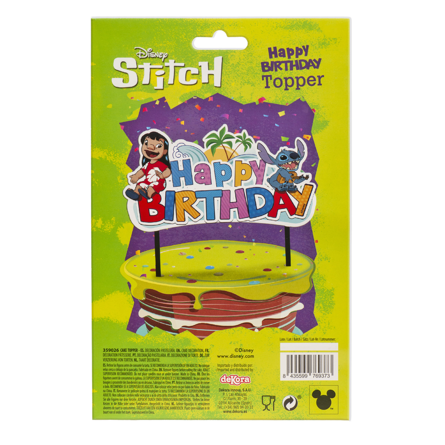 Cake Topper „Stitch“ – 17,5 cm Papier-Tortenstecker Cake Topper „Stitch“ – 17,5 cm Papier-Tortenstecker