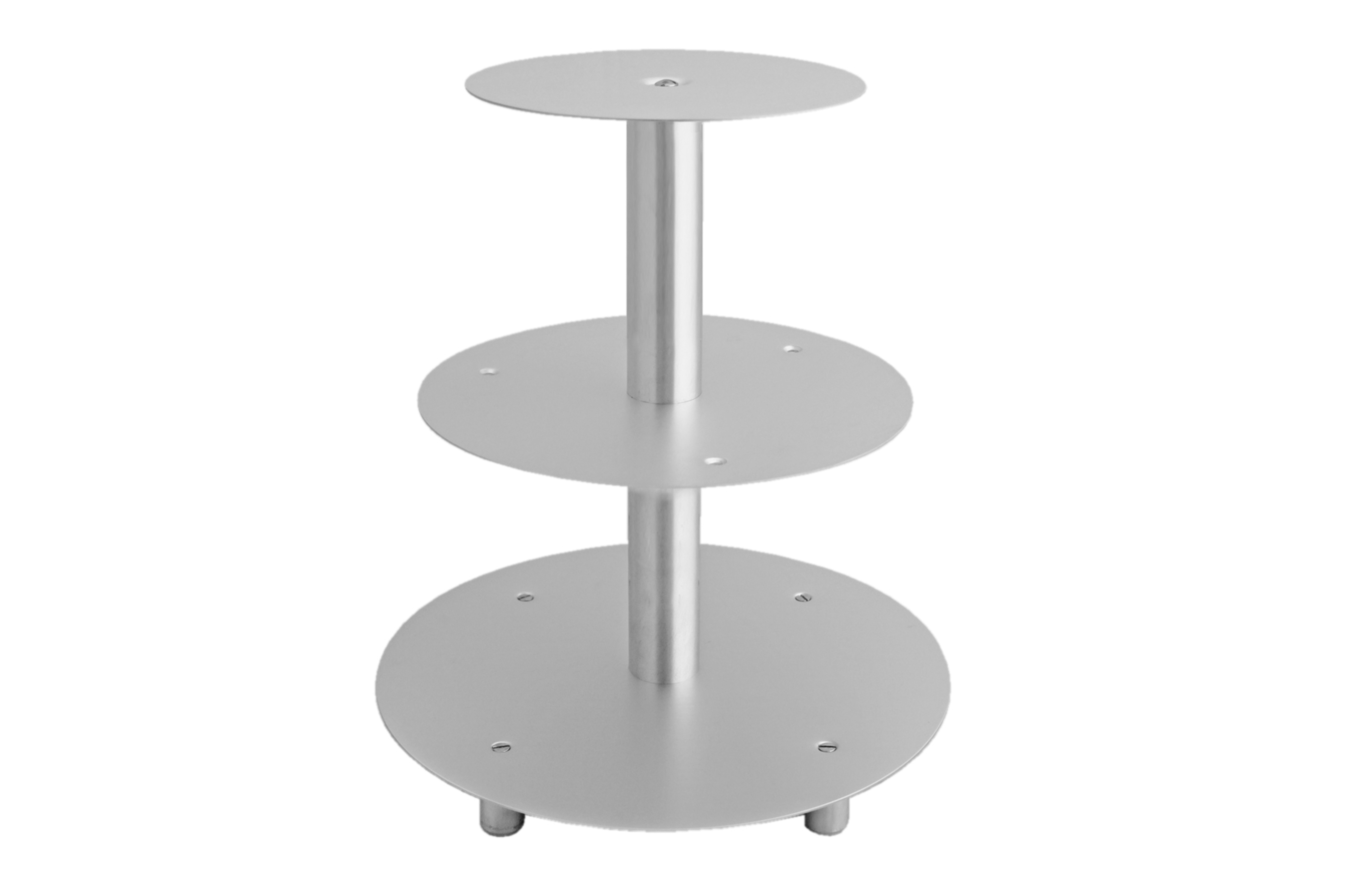Etagen-Tortenständer Silber – 3-stöckig (Ø 20 / 26 / 32 cm)