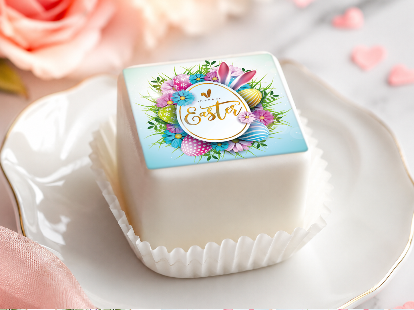 Petit Four Aufleger Ostern – essbare Aufleger für Petit Fours & Gebäck