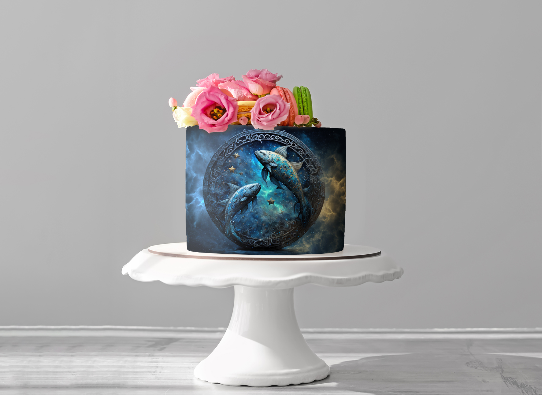 Deko Fondant  Sternzeichen Fische