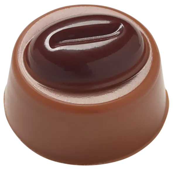 Pralinenhohlkörper Rundschale Mokkabohne Vollmilch
