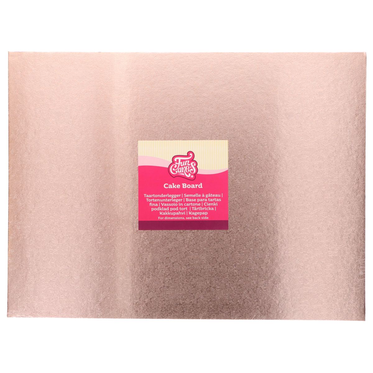 Tortenplatte Cake Board rechteckig Roségold – 40 × 30 cm