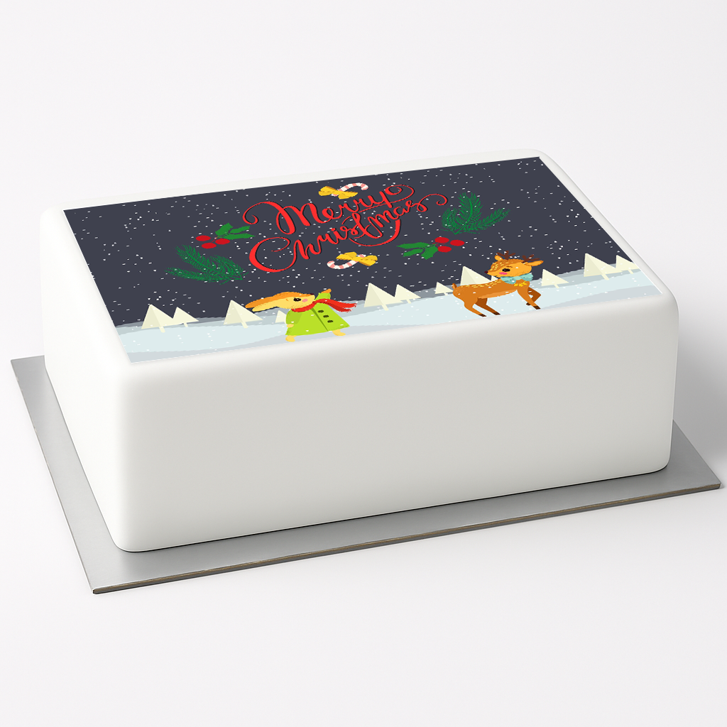 Tortenaufleger Merry Christmas