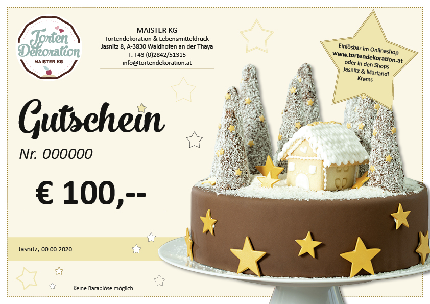 Gutscheinbox Weihnachten 100 Euro