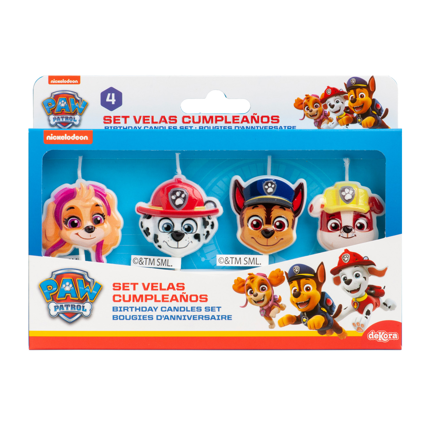 Paw Patrol Kerzen 4 Stk. 
