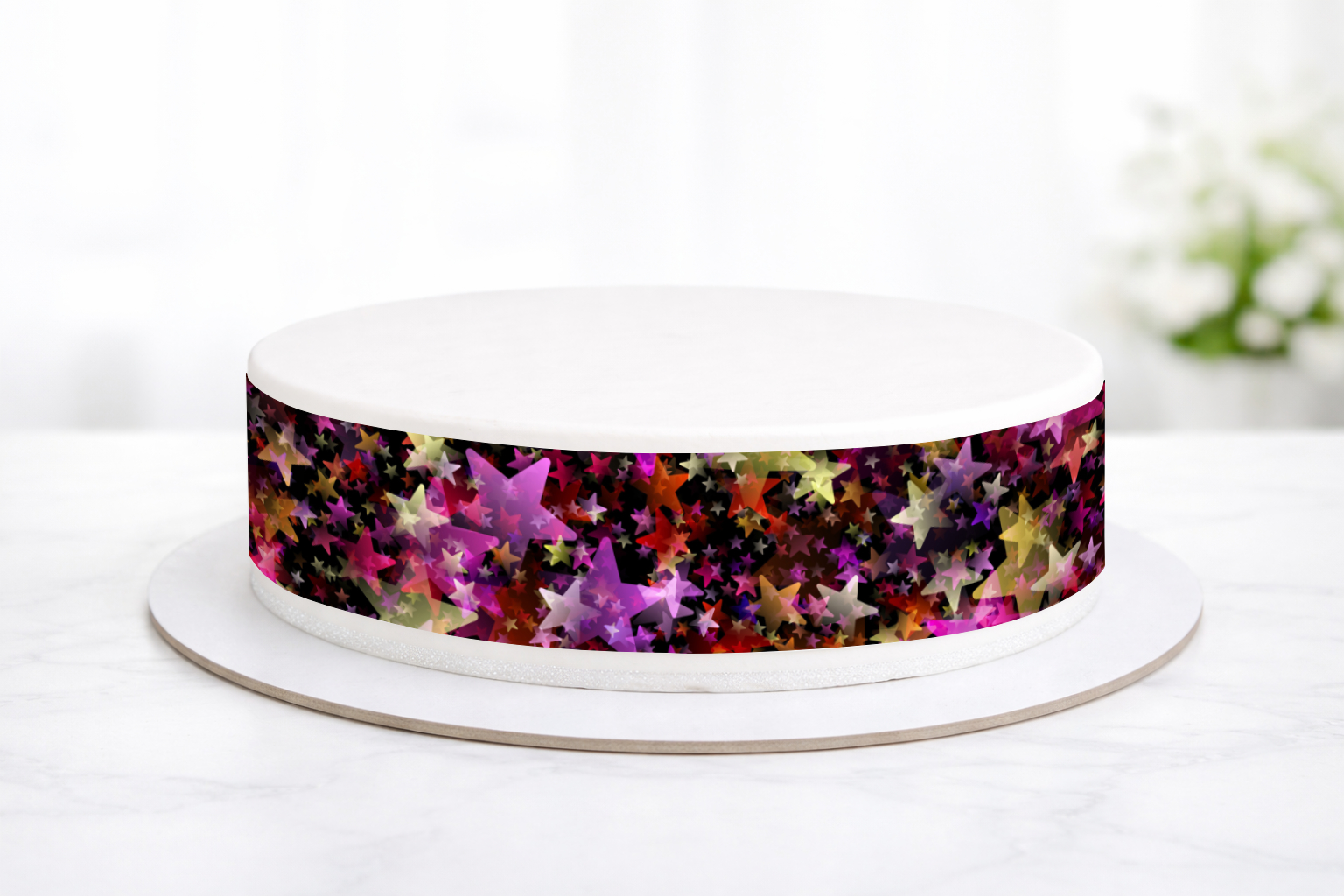 Tortenband bunte Sterne